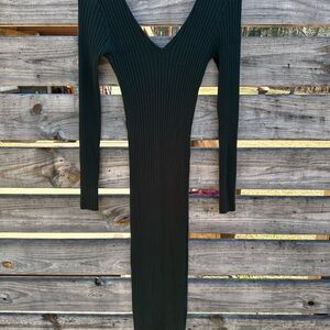 ribbed knit bodycon dress